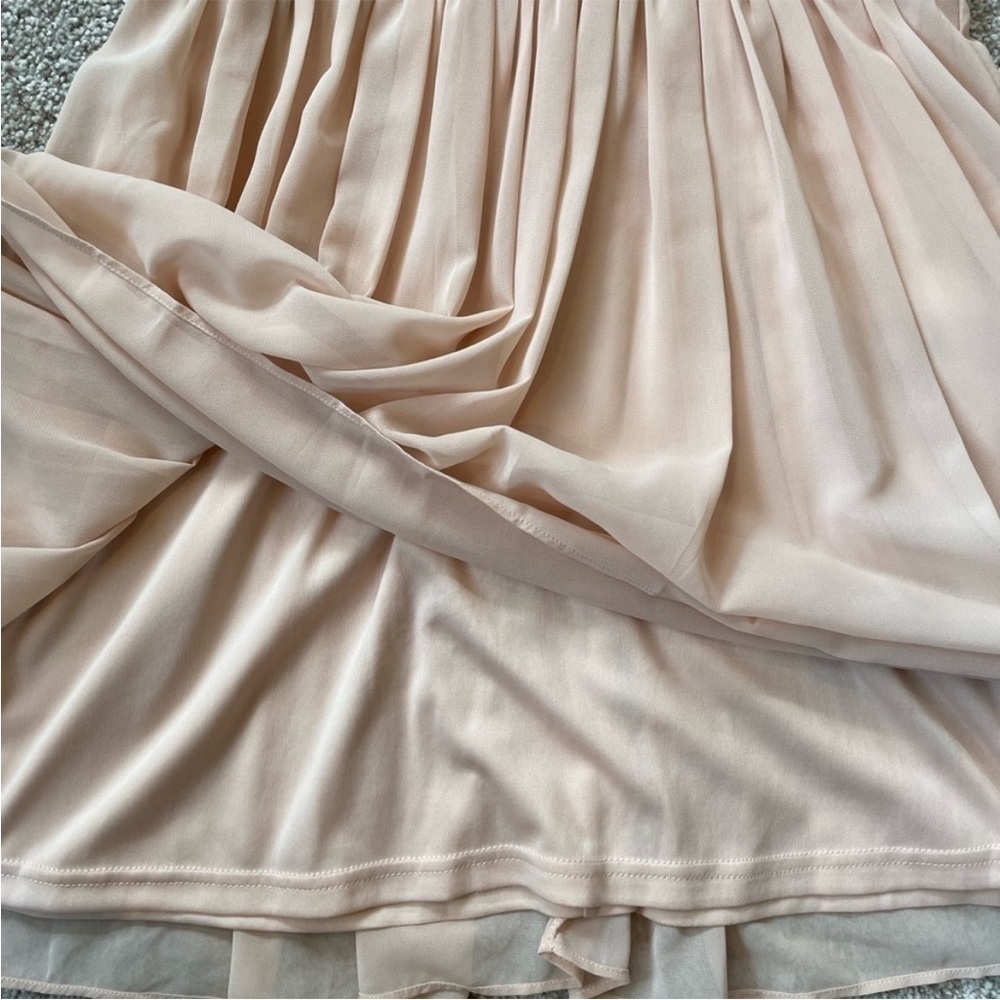 Lulus Blush Lace Skater Dress, M - Picture 9 of 14